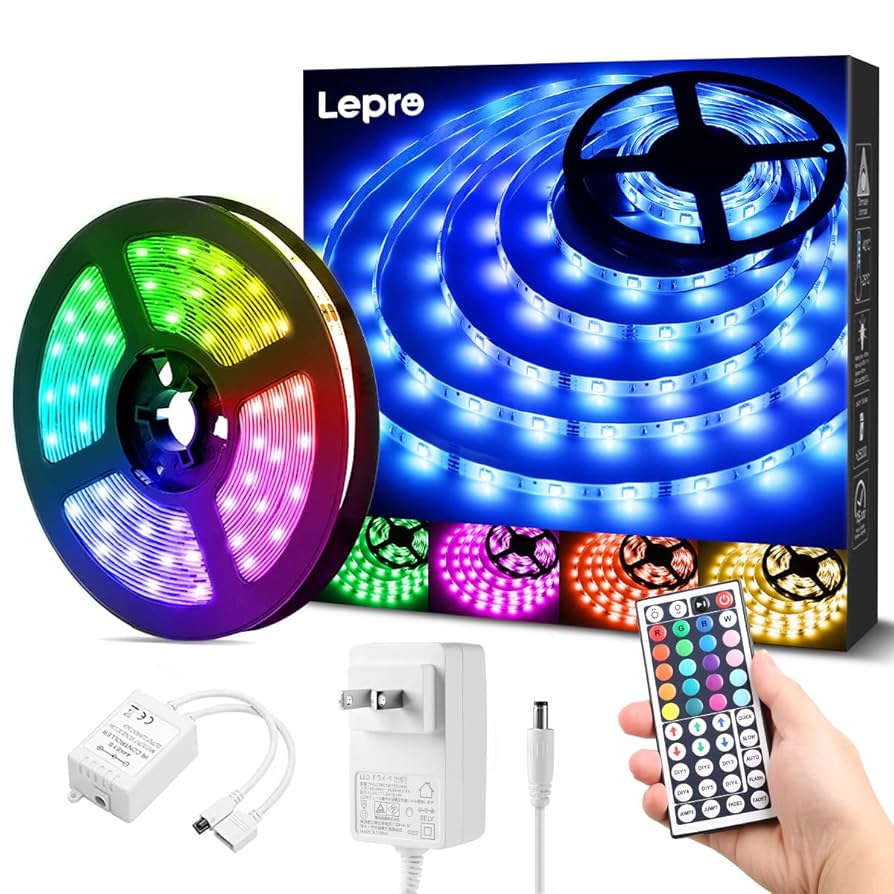 Amazon.co.jp: Lepro LEDテープライト 防水 RGB 5m 150連